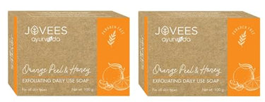 Jovees Herbal Orange Peel & Honey Exfoliating Daily Use Soap 100G (Pack of 2)